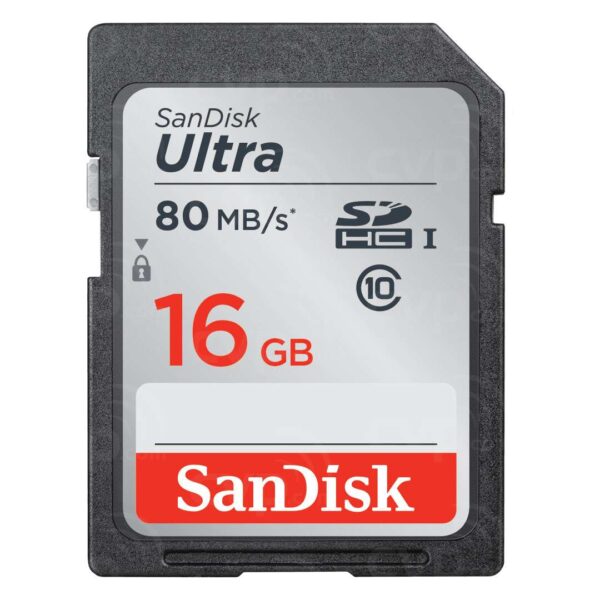 Memory Card 16GB 80MB/Sec Ultra Class 10 SDHC SD - Black