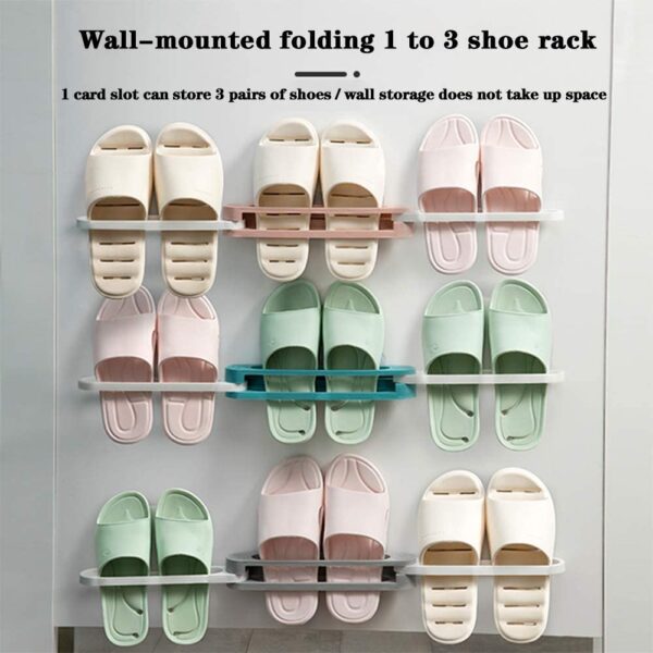 Wall rack for slippers Adjustable Space Saving Shoe Cabinet