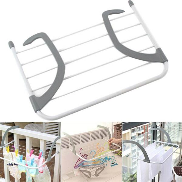 Multi-Function Portable Stainless Steel Towel Diaper Laundry Drying Shoe Rack