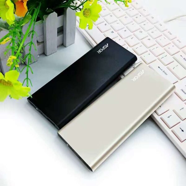 Aspor Air Series Ultrathin 10000mAh Power Bank A383 - Silver