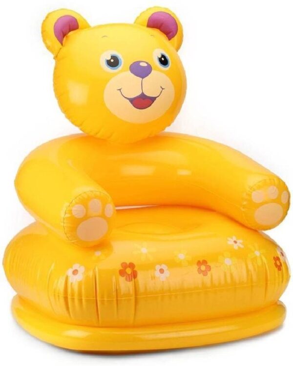 Intex Happy Animal Kids Air Chair With Pump - Yellow