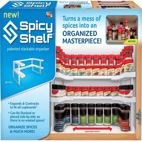 Invisible Spicy Jar Shelf Adhesive Spice Organizer for Kitchen