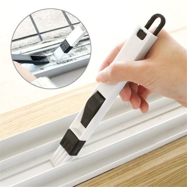 Multipurpose 2 In 1 Cleaning Brush Household Tool Window Door Computer Keyboard Cleaning Brush - Mul