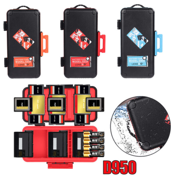 LENSGO D950 Camera Battery AA Battery SD CF XQD Memory Card Storage Case