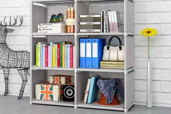 Simple Fashion Book Shelf 4 Layers 6 Compartments
