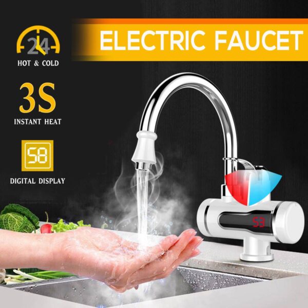 Electric Kitchen & Washroom Water Heater Tap Instant Hot Water